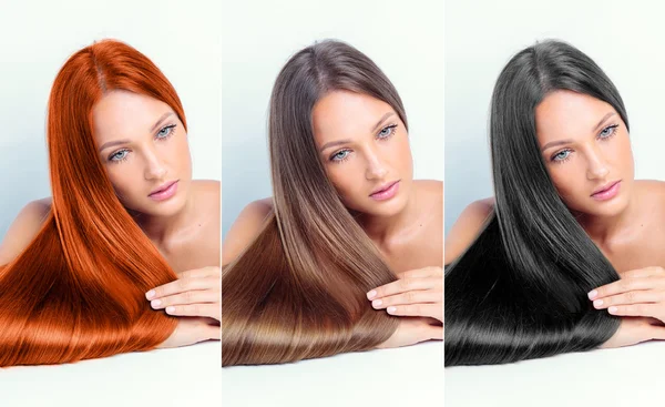 Schöne Mädchen mit langen Haaren — Stockfoto