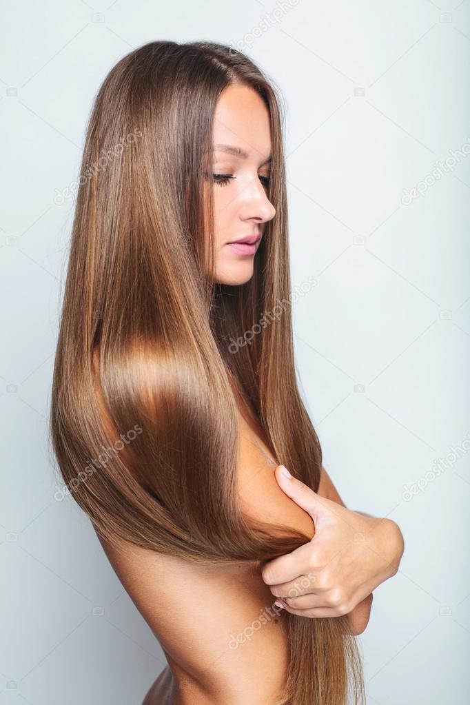 Beautiful Woman with Healthy Long Hair