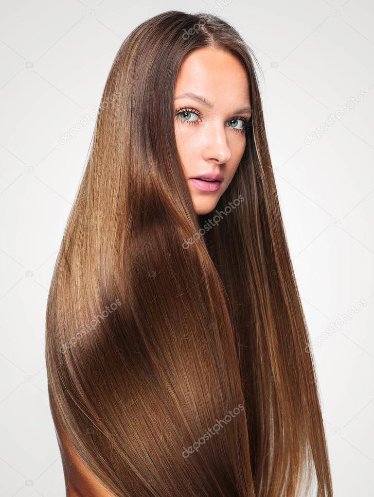Beautiful woman with long hair