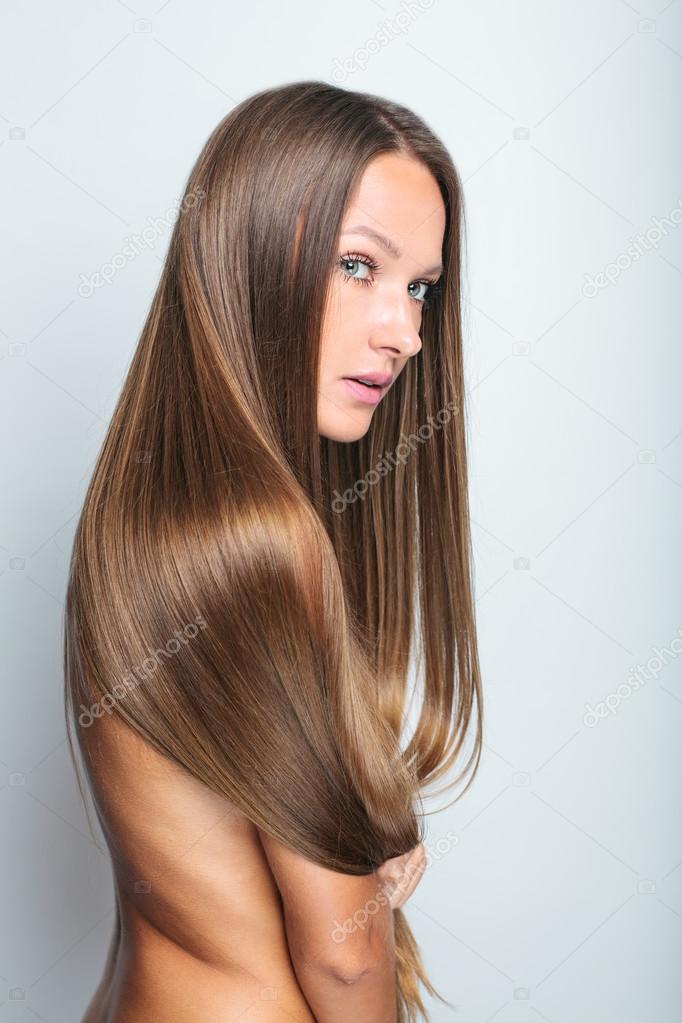 Beautiful woman with long hair