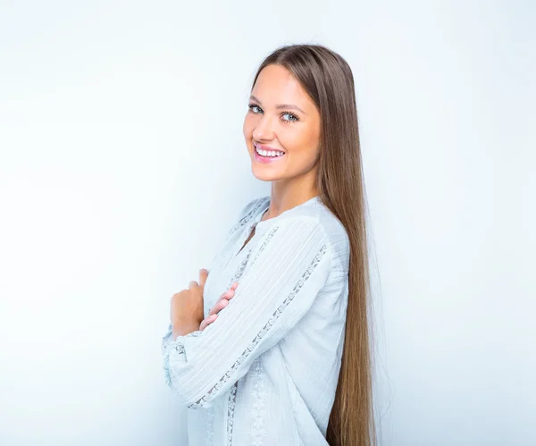 Portret van gelukkig meisje — Stockfoto