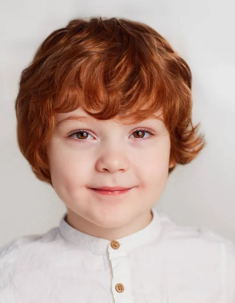 Identity Card Photo Four Years Old Boy Kid — Stock Photo, Image