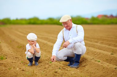 çiftçiler, onların arazi üzerinde aile bitki büyüme kontrol