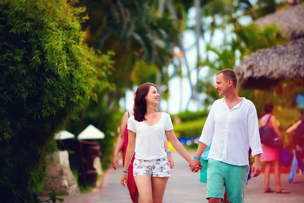 Young couple in love on vacation — Stock Photo, Image