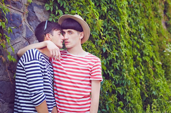 Portrair of young male couple — Stock Photo, Image