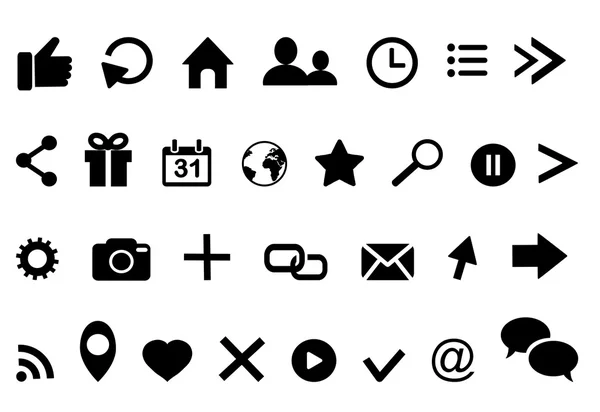 Black icons — Stock Vector