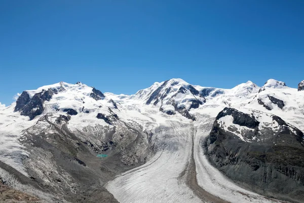Dufourspitze Mountain Monte Rosa Grenzgletscher Glacier Switzerland 2020 — Stock Photo, Image