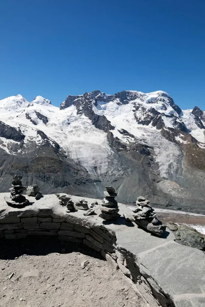 Dufourspitze Mountain Monte Rosa Grenzgletscher Glacier Switzerland 2020 — Stock Photo, Image