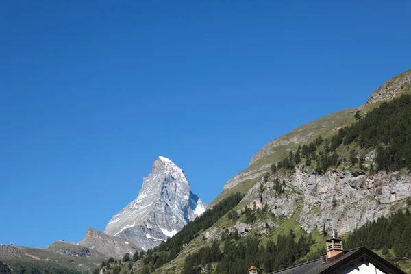 스위스 체르마트에서 바라본 아름다운 마터호른산 — 스톡 사진
