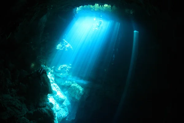 Cenote podvodní jeskyně Royalty Free Stock Obrázky