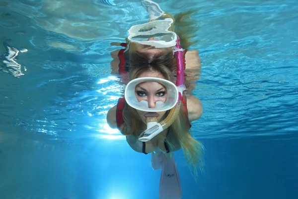 Sexy female snorkeler — Stock Photo, Image