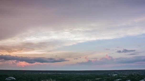 Timelapsed όμορφο ηλιοβασίλεμα — Αρχείο Βίντεο