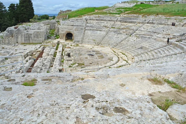 Teatro Greco Antico Siracusa Sicilia Risalente 2500 Anni Uno Dei — Foto Stock