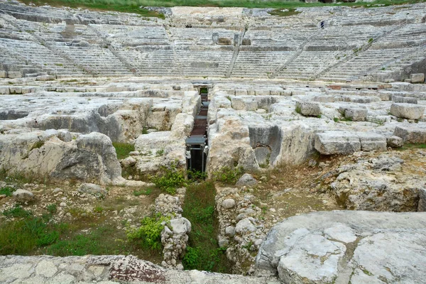 Αρχαίο Ελληνικό Θέατρο Στις Συρακούσες Της Σικελίας Χρονολογείται Πριν Από — Φωτογραφία Αρχείου