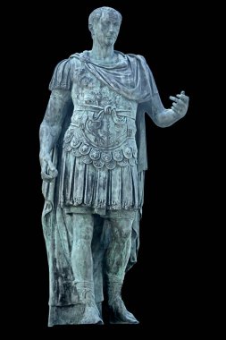 Yunan siyah mankenli antik bir heykel