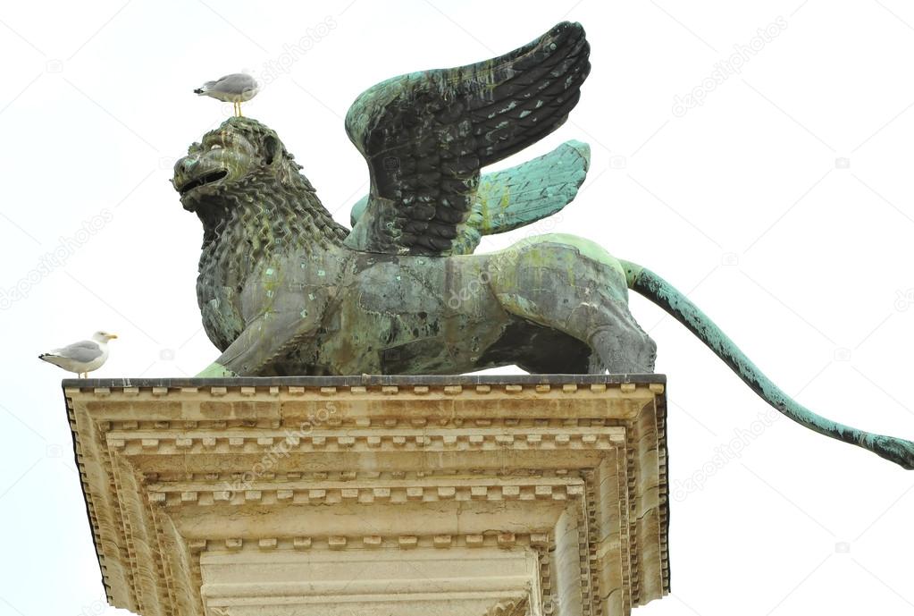the ancient bronze winged lion