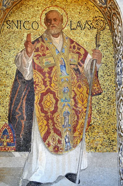 Mozaicul de aur al Sfântului Nicolae — Fotografie, imagine de stoc