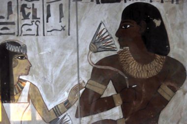Egyptian couple Luxor, Egypt clipart