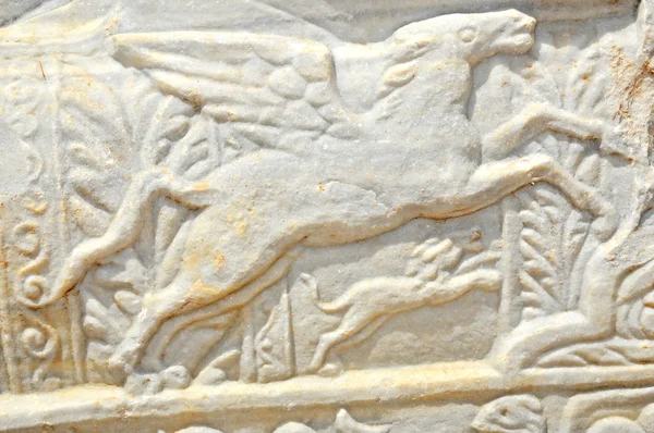 Ancient roman sculpture of a pegasus — Stock Photo, Image