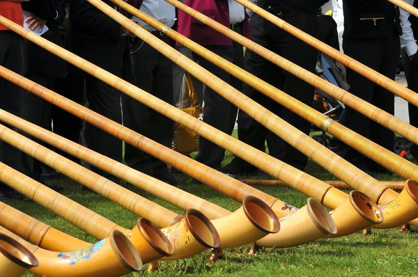 Festival alpských rohů — Stock fotografie