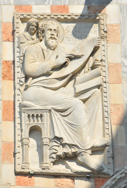 the evangelist St John with his scripture