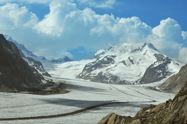 Pohled na ledovec Aletsch — Stock fotografie