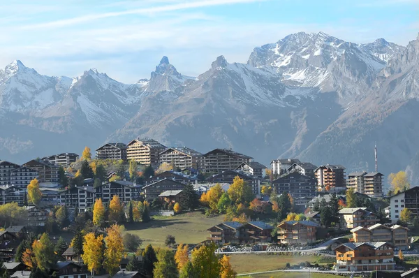 Das Schweizer Skigebiet Saas Fee — Stockfoto