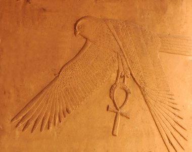 Horus at Luxor in Egypt, clipart