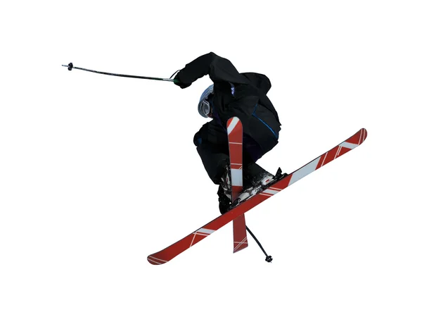 En fri stil skidåkare — Stockfoto