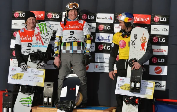 Snowboard di Coppa del mondo FIS Snowboard Croce — Foto Stock