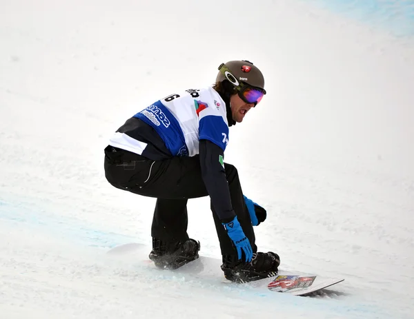 FIS Copa del Mundo de Snowboard Cruz de Snowboard — Foto de Stock