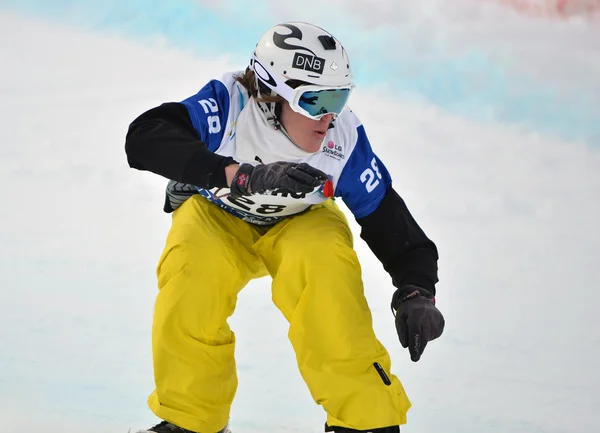 FIS Copa del Mundo de Snowboard Cruz de Snowboard — Foto de Stock