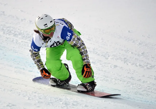 FIS Copa del Mundo de Snowboard Cruz de Snowboard — Foto de Stock