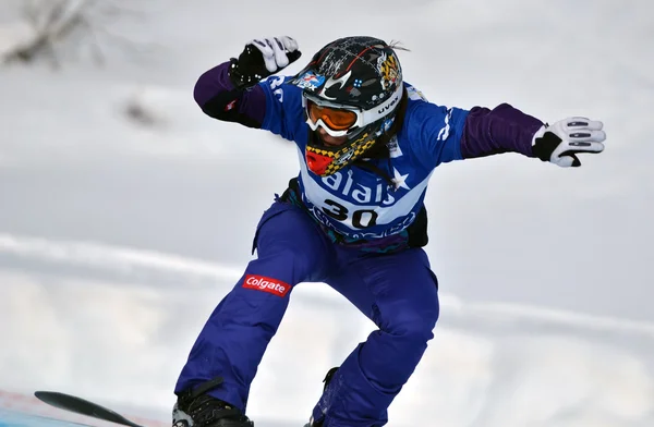 Snowboard di Coppa del mondo FIS Snowboard Croce — Foto Stock