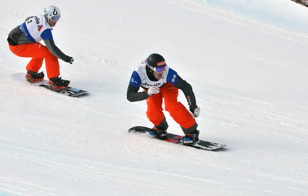 FIS Copa del Mundo de Snowboard Cruz de Snowboard —  Fotos de Stock