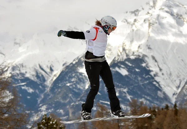 FIS Copa del Mundo de Snowboard Cruz de Snowboard — Foto de Stock