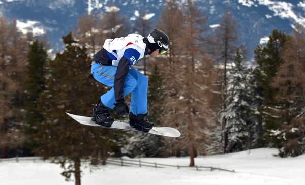 FIS Copa del Mundo de Snowboard Cruz de Snowboard — Foto de Stock