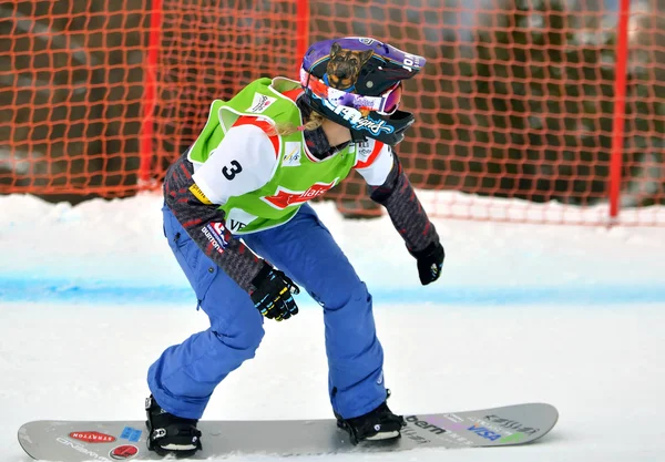 FIS Copa del Mundo de Snowboard Cruz de Snowboard — Foto de Stock