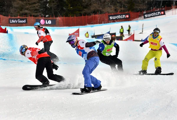 FIS Copa del Mundo de Snowboard Cruz de Snowboard —  Fotos de Stock