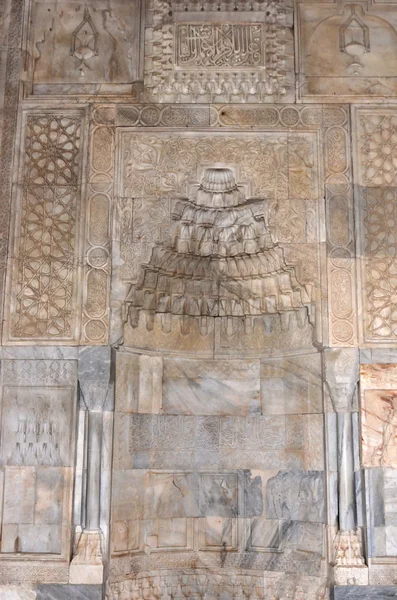 在清真寺的大理石壁龛 — 图库照片