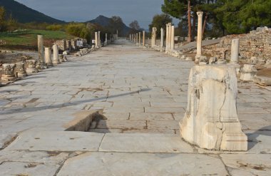 Road to the port of Ephesus clipart