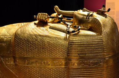 Tutankhamun's gold sarcophagus clipart