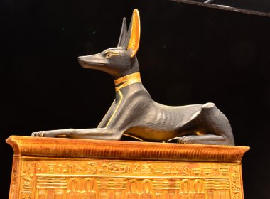 Ancient egyptian Anubis statue clipart