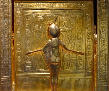 Ancient egyptian gold statue clipart