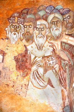 Ancient byzantine fresco clipart