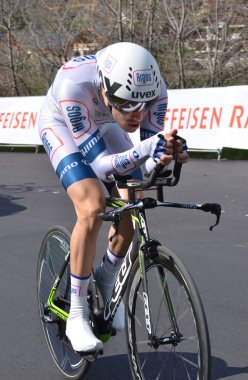 Profesional cyclist on Tour de Romandie 2013