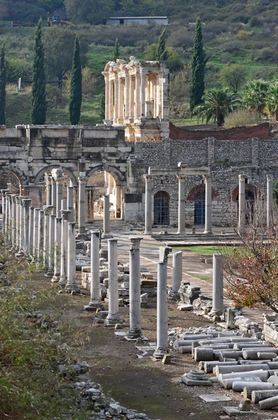 Oude bibliotheek van Celsus in Ephesos — Stockfoto