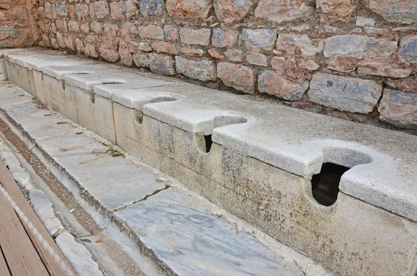 Starověké římské veřejné latríny — Stock fotografie