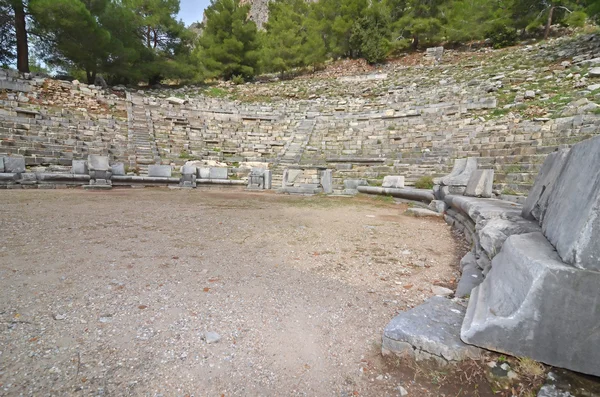Teatro grego antigo em Priene — Fotografia de Stock