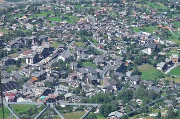 Alpine resort van Haute Nendaz — Stockfoto